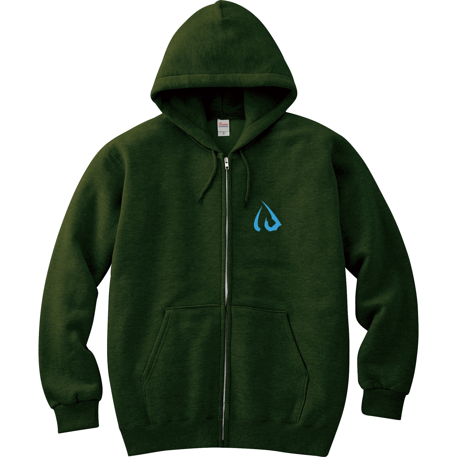 ID one (アイディーワン) ジップパーカー 8.4oz Are you happy ホワイト / ブルー