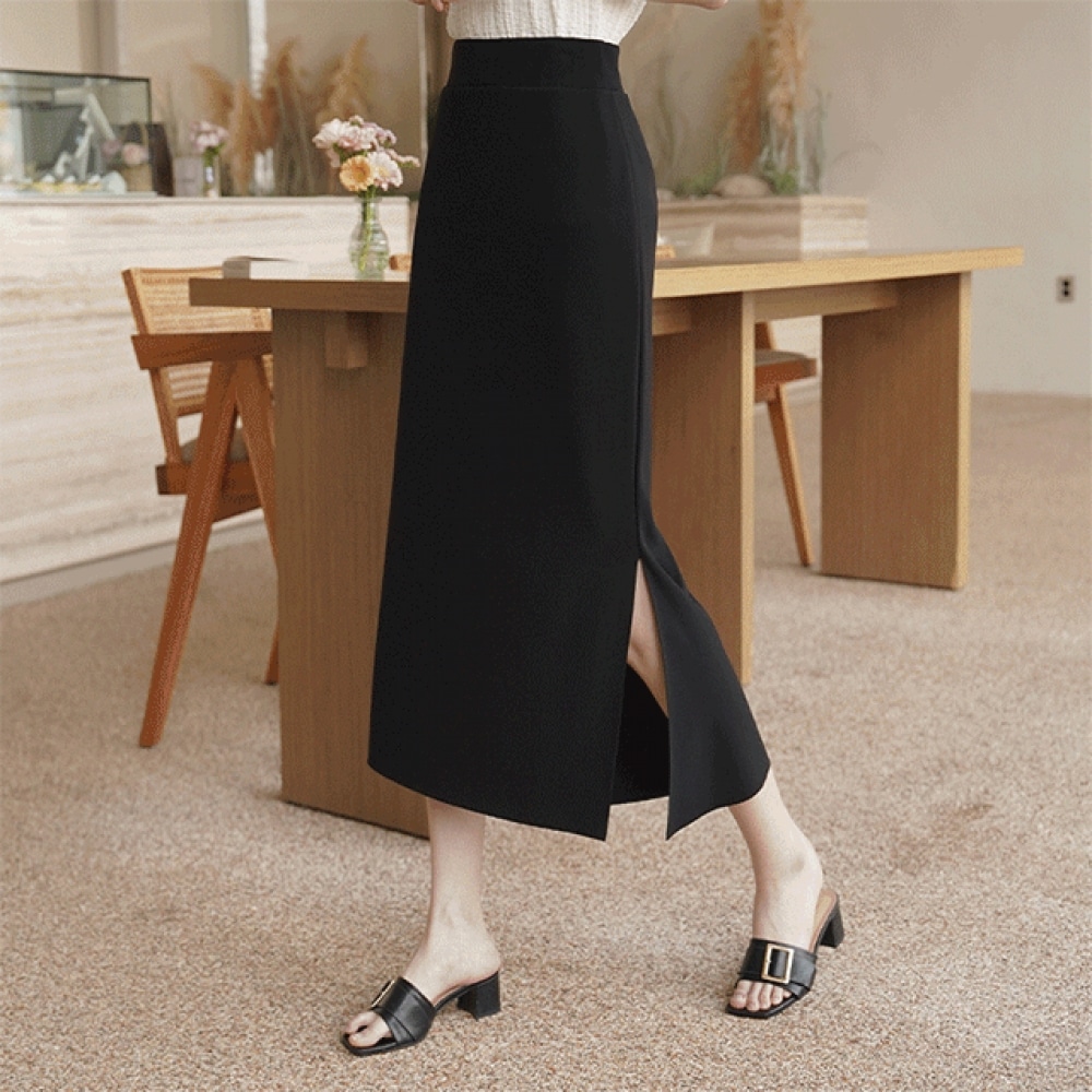 クリック＆ファニー リングベルトスリットマーメイドスカート[FREE,Lサイズ]