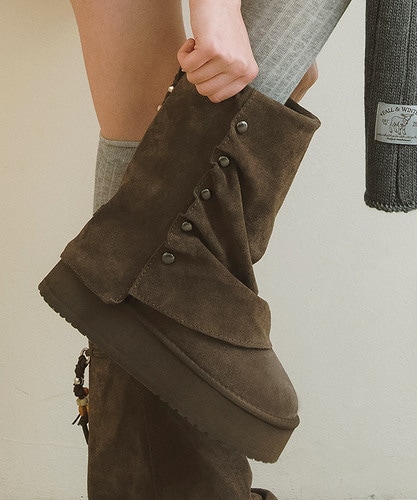 ROCKFISH WEATHERWEAR公式 ミドルブーツ STUD MAXI FOLDED BOOTS MIDDLE 2 colors