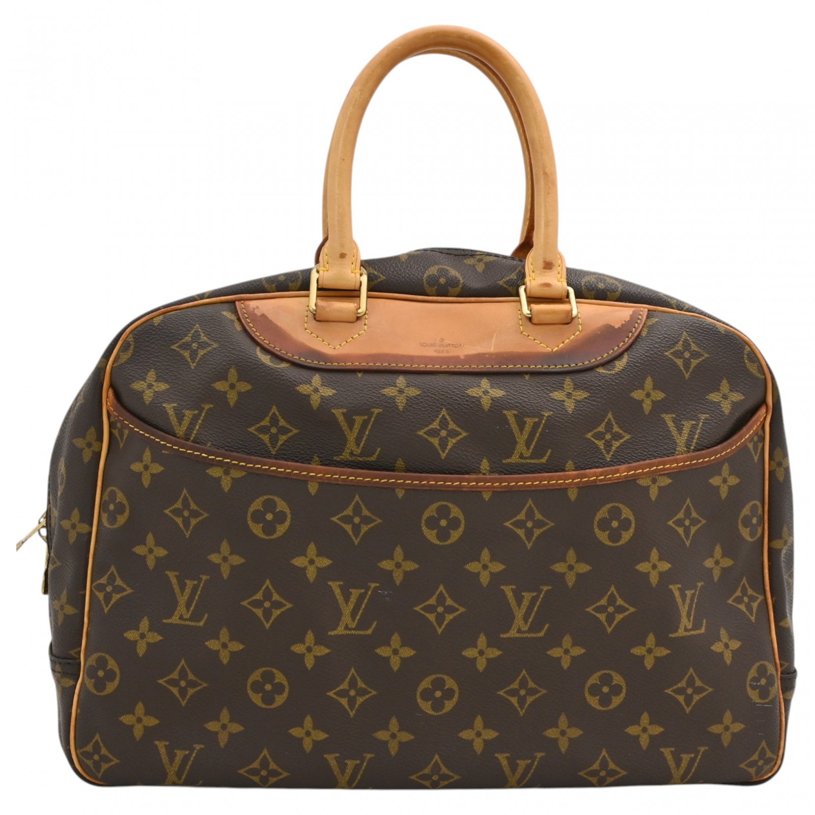 【中古】ルイヴィトン モノグラム ドーヴィル ハンドバッグ ゴールド金具 Bランク lv3321bm