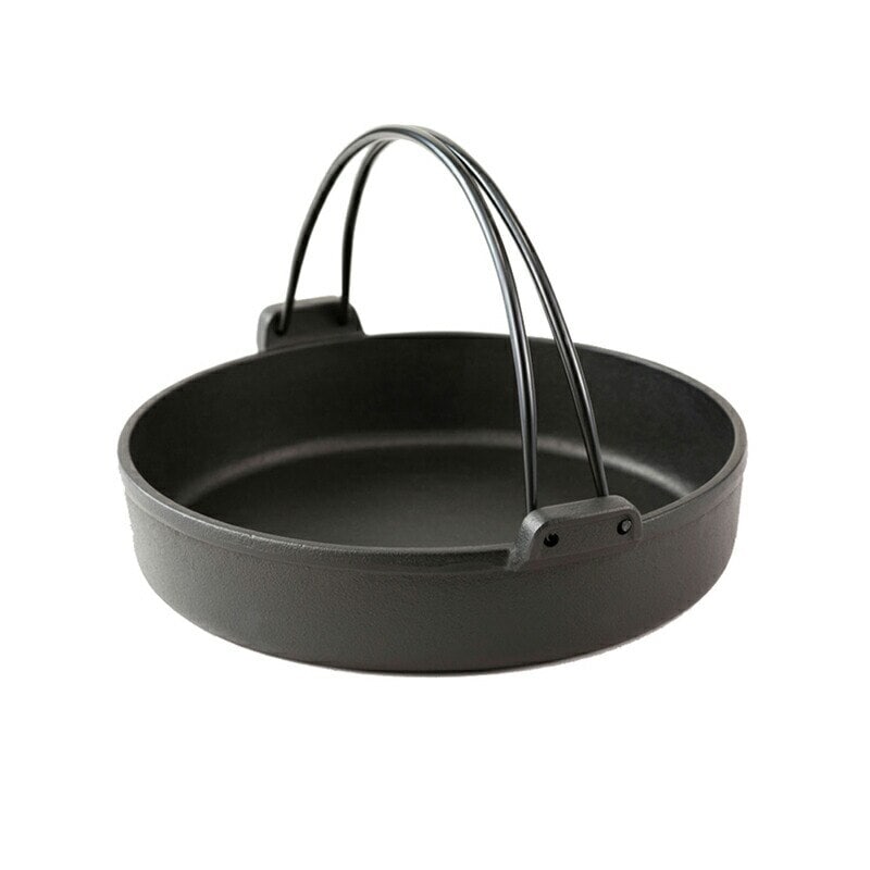 【正規品】岩鋳 南部鉄器 ツル付 すき焼き鍋 24cm /日本製 国産品 南部鉄器 盛岡 鋳物 鉄製品 IH対応 直火 鉄分補給 健康 業務用 家庭用 ハンドル 蓄熱 保温 すきやき スキヤキ 御祝