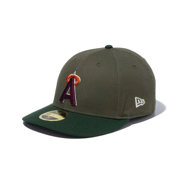 NEWERA CAP ニューエラ キャップ LP 59FIFTY Duck Canvas ダックキャンバス カリフォルニアエンゼルス クーパーズタウン モス ダークグリーンバイザー メンズ 男性 帽