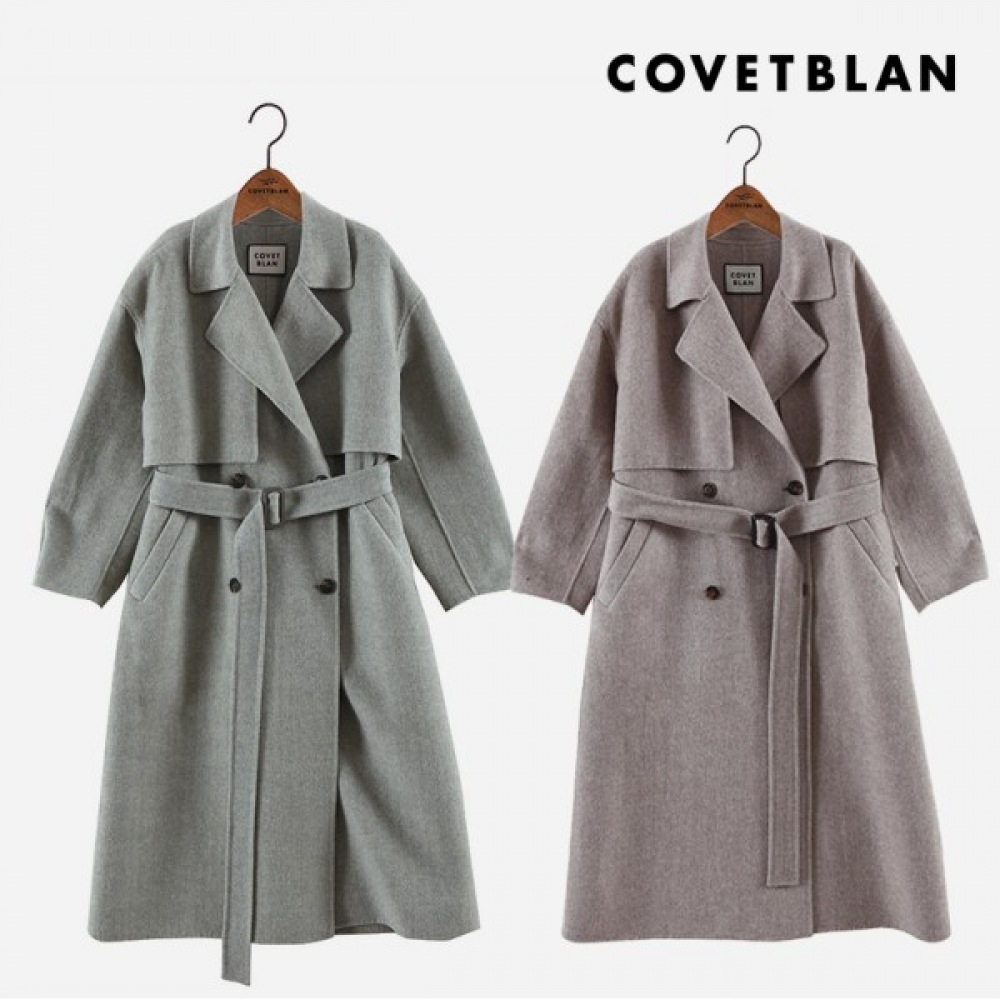 (コルベットブラン) ウィングカラーハンドメイドコート (V216MCT109W)