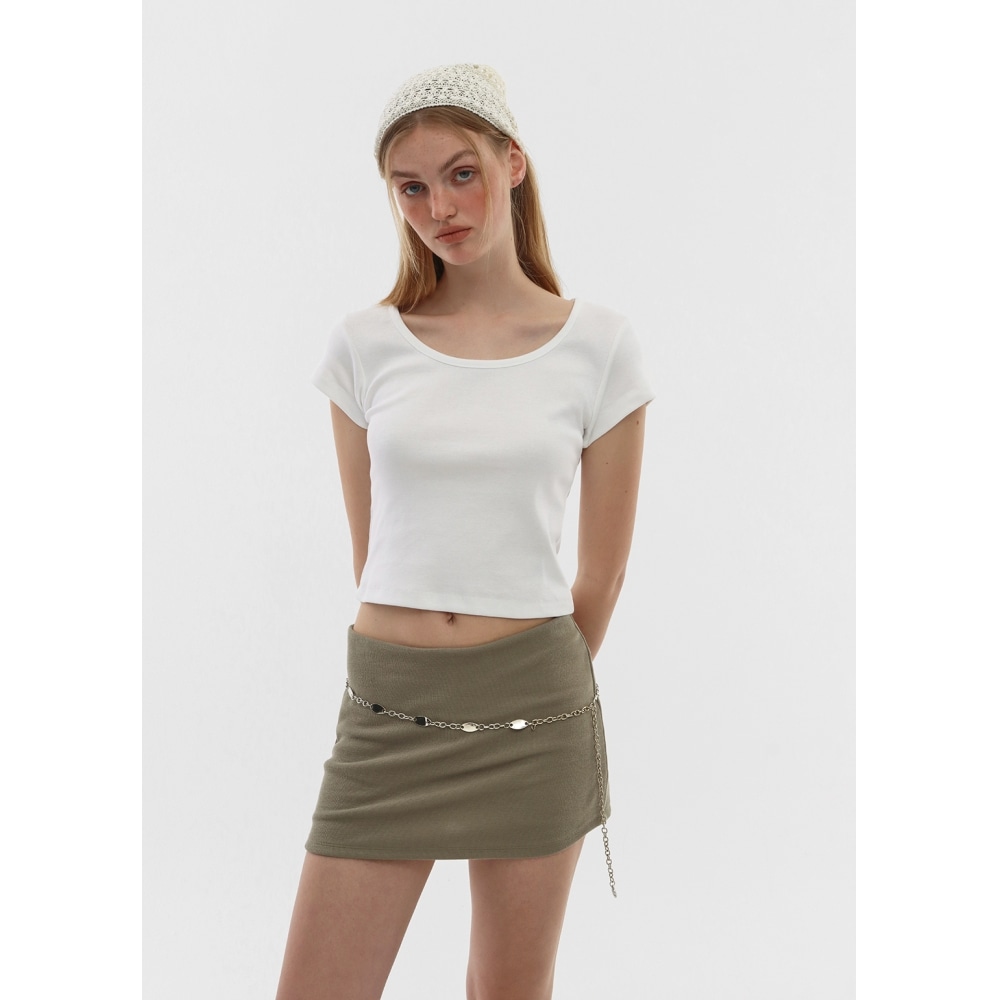 ブラックアップ [B-BASIC] クールスタンダードユネッククロップ半袖Tシャツ (2サイズ)