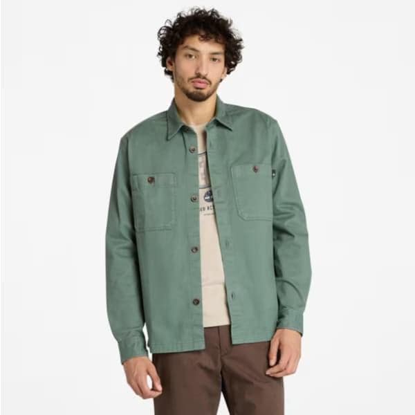 [Timberland] ウォッシュドツイルユーティリティオーバーサイズシャツ A44W5 392
