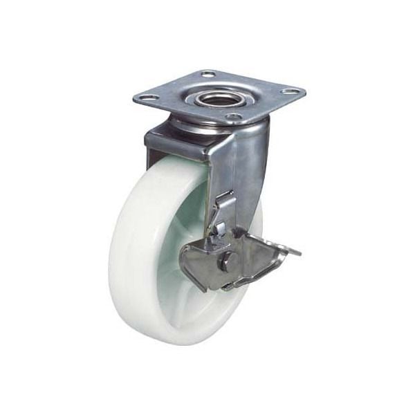 TYSNJ-130S ナイロンキャスター ステンレス金具 自在ストッパー付 TYSNJ130S メーカー直送