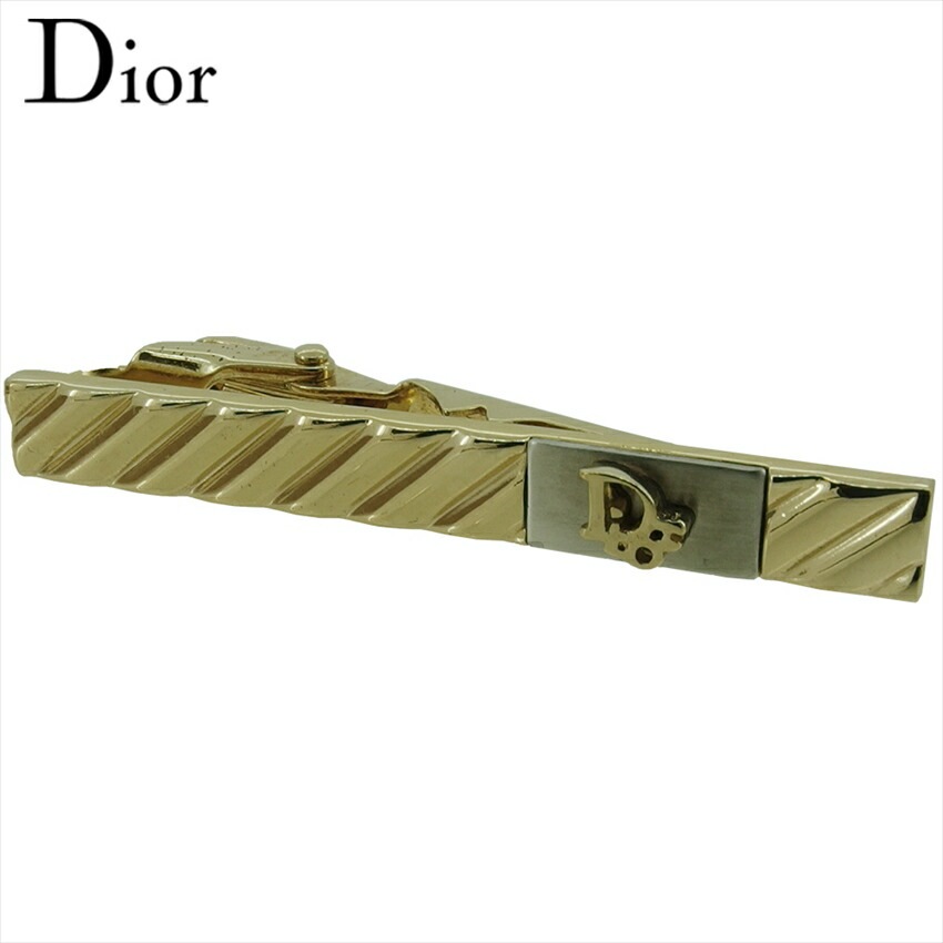 ディオール カフス カフリンクス メンズ ワニロ式 ロゴ Dior 中古