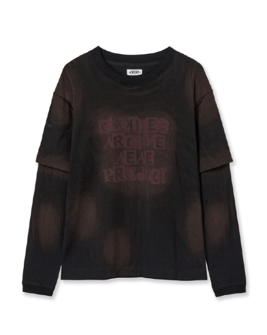 【aeae】 FADED LAYERED L/S : BLACK 9,576円