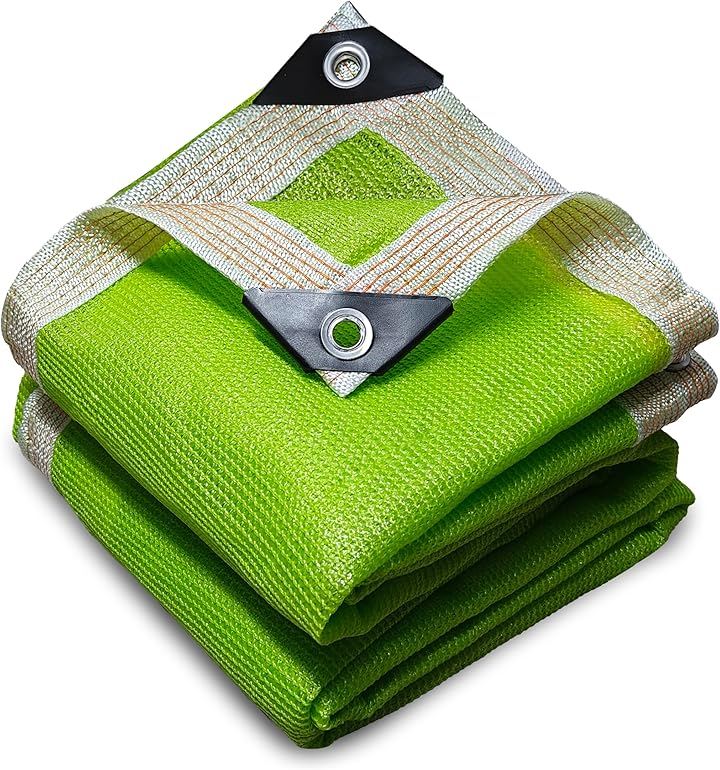 日除け シェード 遮光ネット 屋外 農業 園芸用 紫外線から守る 高密度ポリエチレンシェード ベランダ 窓 カーポート ルーフ ヤード パーティーなどに最適 (緑, 5Mx6M) 8,424円