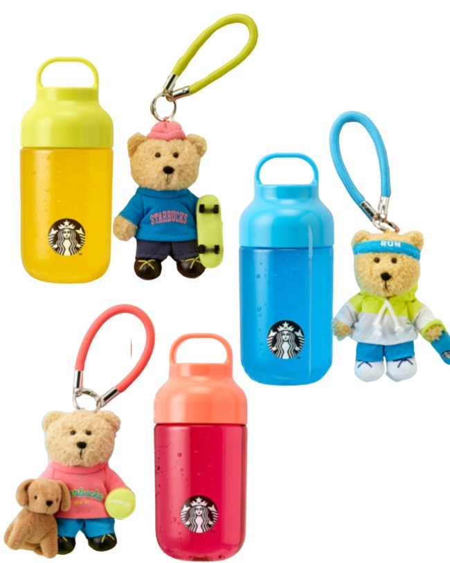 【韓国限定】 トライタンタンブラー ベアリスタキーチェーン ボトル バッグチャーム ウォーターボトル 水筒