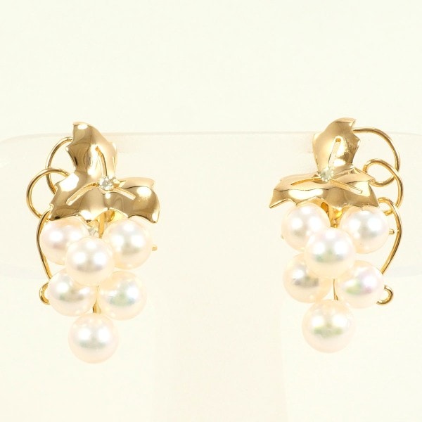 K18 18金 YG イエローゴールド イヤリング パール (真珠) ジュエリー 中古