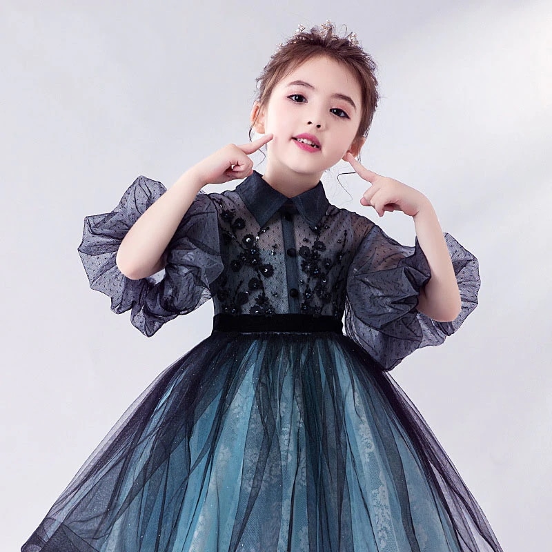 子供ドレス 女の子 春夏秋冬 高級感 ピアノ発表会 膝丈 ドレス 結婚式 キッズ フォーマル ドレス 子どもドレス 七五三 110-160cm ウェディング 記念撮影-624