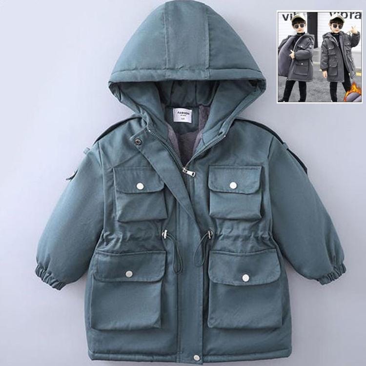 【即納】男の子 キッズ モッズコート 裏起毛　子供　毛皮コート キッズ ファーコート　ボアコート　ボア キッズコート ミリタリーコート　防寒着 秋冬 暖かい