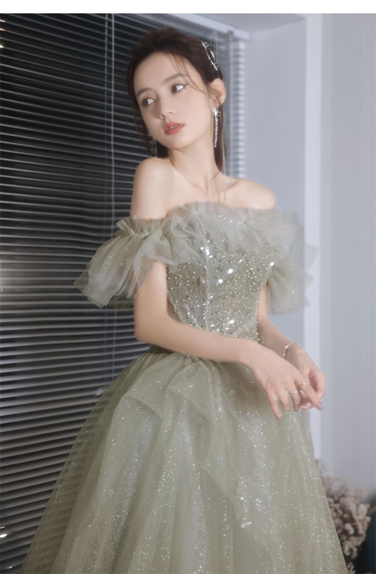 早い者勝ち 結婚式 気高い 気質 スリム ワンショルダー ロングスカート イブニングドレス ホスト 年次総会 ワンピース 宴会場