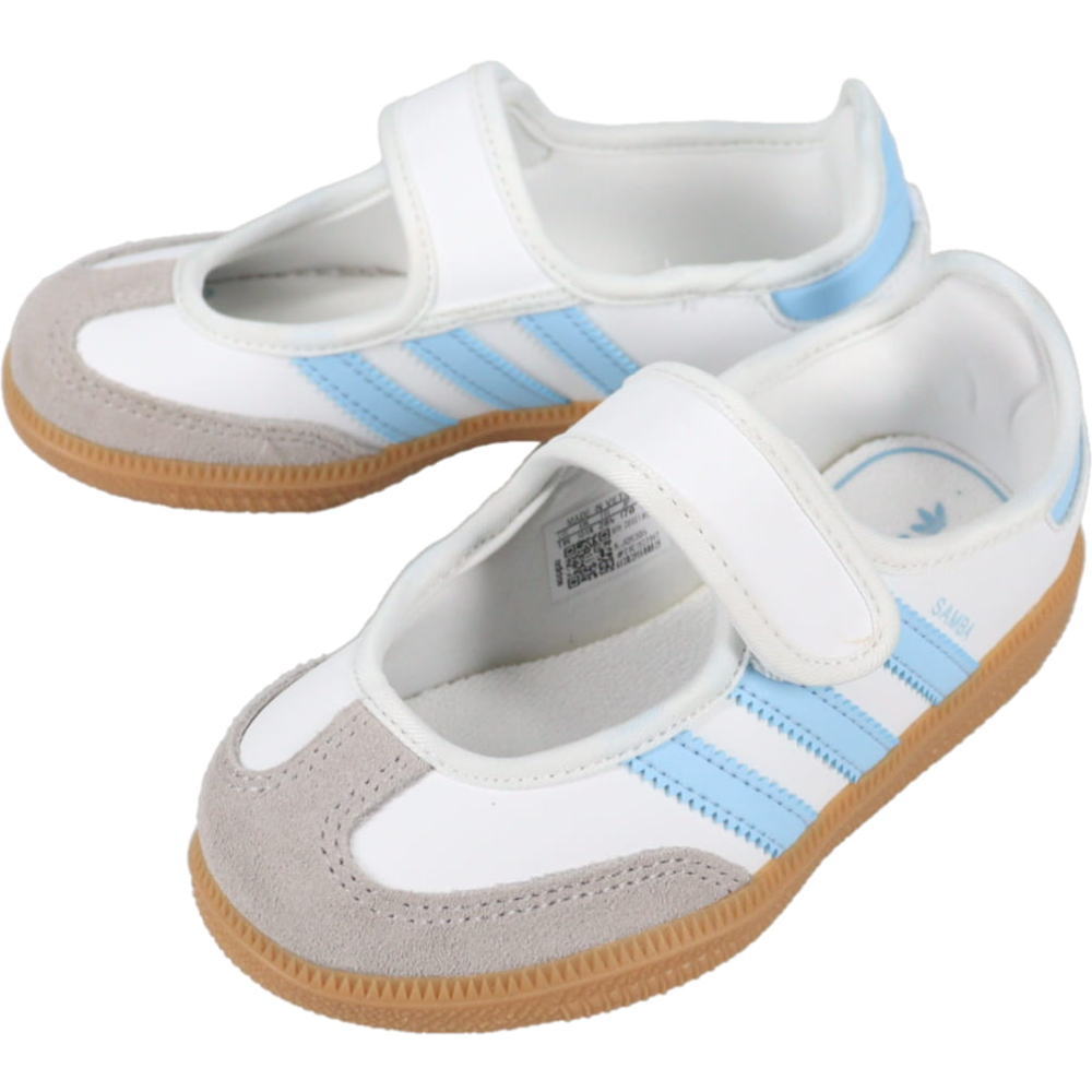 サンバ ジェーン チャイルド フットウェアホワイト/クリアスカイ/ガム JQ9305