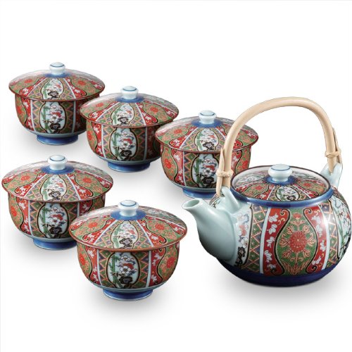 RAO3Z ランチャン(Ranchant) 番茶器セット マルチ 土瓶16.5x13x9.7/カップΦ10x8cm 錦古伊万里 有田焼 日本製