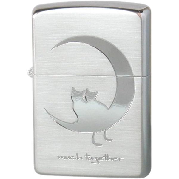 ZIPPO ジッポー オイルライター CAT in LOVE シルバーサテン エッチング シルバー 2CAT-SSB