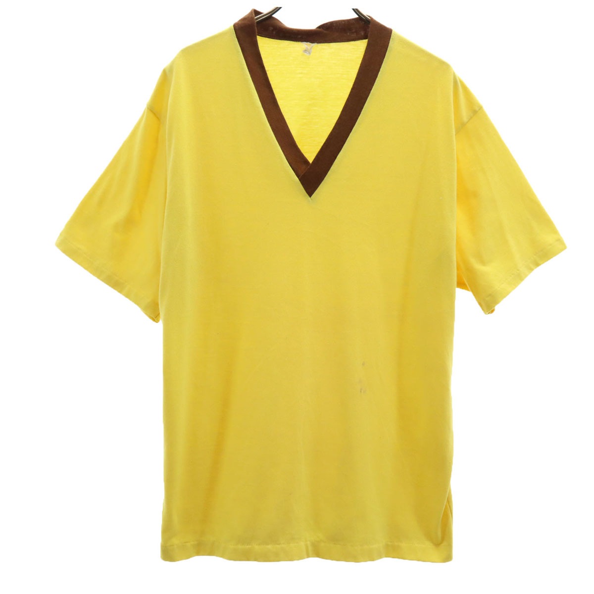 80s ヴィンテージ 半袖 Tシャツ イエロー系 メンズ 古着