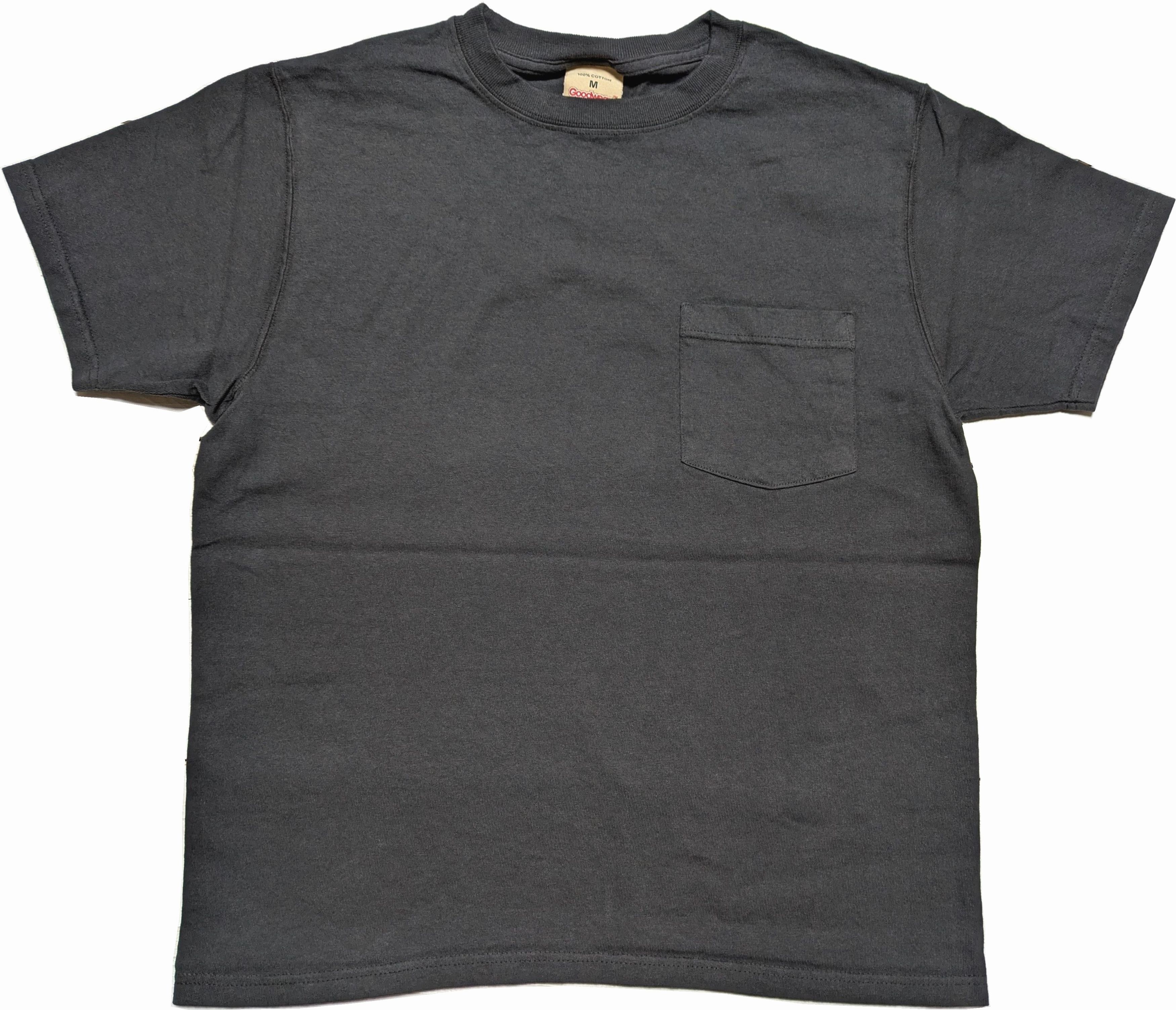 グッドウエア ショートスリーブ ポケット T ユーズドブラック メンズ Tシャツ アメリカ製 Goodwear S/S POCKET TEE USED BLACK 004