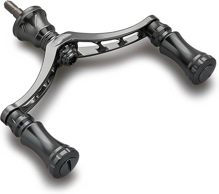 80mm リール ハンドル 15mm ノブ 搭載 シマノ ダイワ 通用 スピニングリール用 Chess Series 669(ダークグレー(22STELLA/23AIRI)