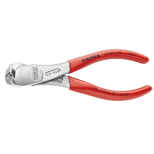 KNIPEX クニペックス ハイレバーエンドニッパー プラスチックコーティング 全長145mm 6703-140