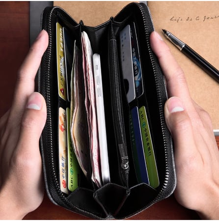 財布 ウォレット お財布 コインケース 小銭入れ カードケース IC 長財布 ラウンドファスナー ラウンドジップ 布 ナイロン お札を折らない お札が折れない 多機能 大容量 多収納 bk0347