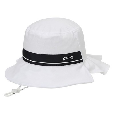 正規品 PING レディース ロゴテープ フリル バケットハット