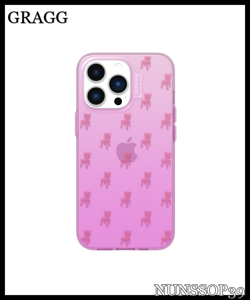 GRAGG DOUBLE SQUARE CASE-CLEAR PINK