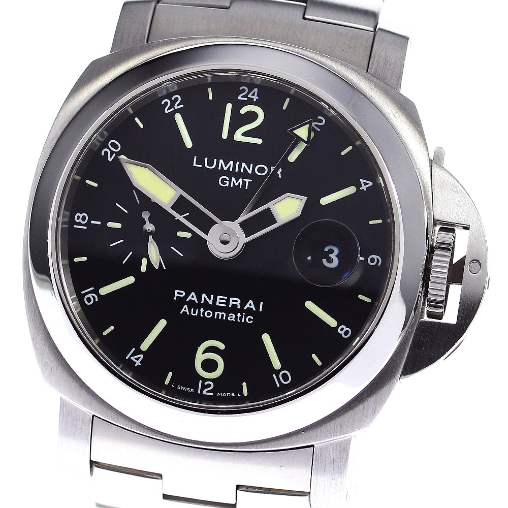 パネライ PANERAI PAM00297 ルミノール GMT デイト スモールセコンド 自動巻き メンズ 良品 箱保証書付き_777233【中古】