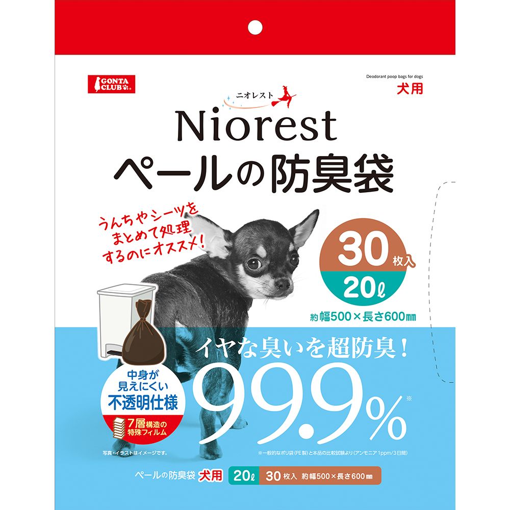 （まとめ買い）ニオレスト ペールの防臭袋20L 30枚犬用 ペット用品 [x3]