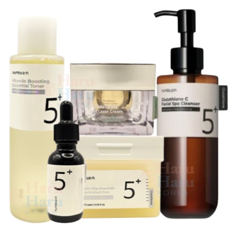 【正規品】best製品一度に! 【5番白玉点滴 5種セット】5番 白玉グルタチオントナー 200ml+美容液 30ml+クリーム50ml+グルタチオンCフィルムパッド 70枚+クレンジング 200ml