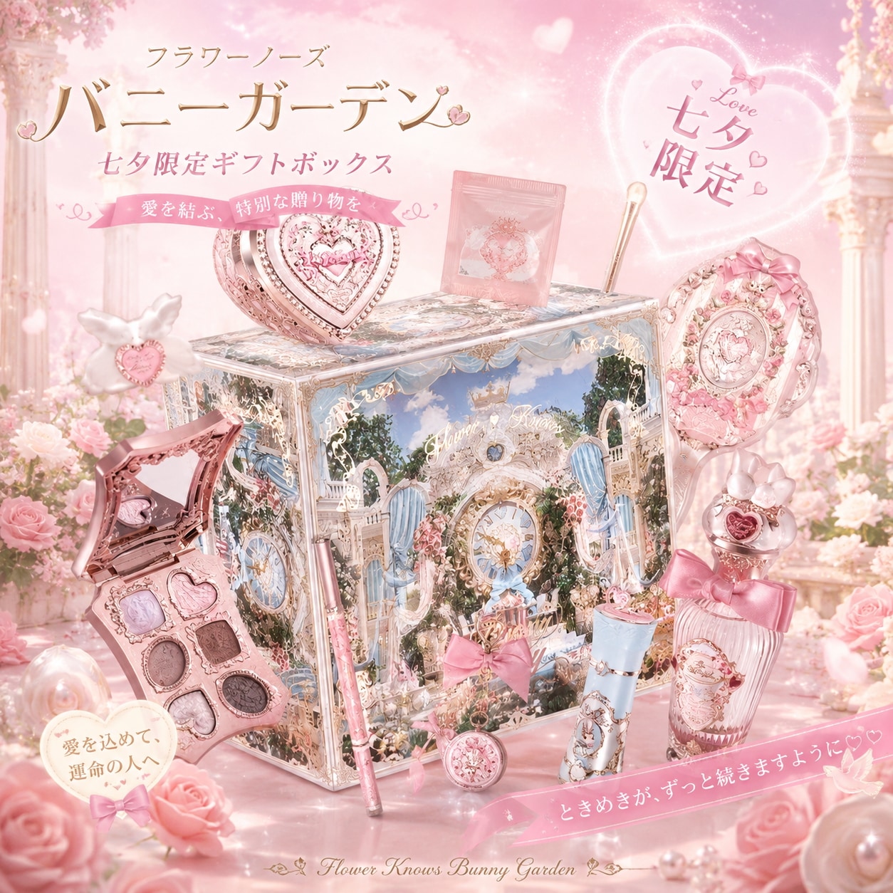 【 七夕限定 】Flower Knows バニーガーデン コスメギフトセット リップ チーク