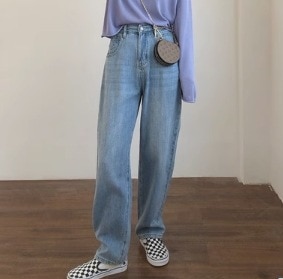 レディース パンツ ボトムス Gパン デニムパンツ 膝下 フルレングス ワイド スリム ストレート アメカジ デニム ブルーデニム かわいい 大人可愛い シンプル カジュアル おしゃれ かっこいい レ