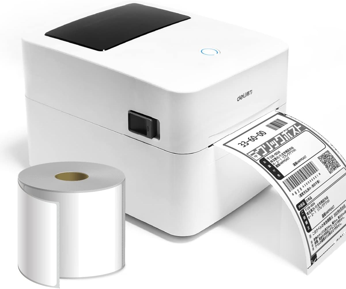 感熱ラベルプリンター 業務用 USB接続 高速 PDラベル 配送ラベルプリンター 4インチ幅対応 A6サイズ相当 配達 小包 物流 クリックポスト ラベルシール対応 プリンタドライバ同梱 日本語説明書