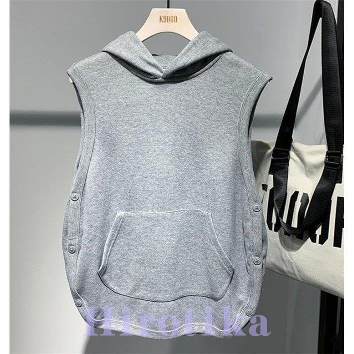 ベスト メンズ パーカー ノースリーブ フード付き 春 ジャケット カジュアル 新作