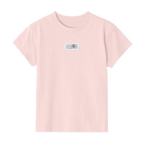 S52GC0326 M20170 231 MM6 ナンバリング ロゴ パッチ 女性 半袖Tシャツ