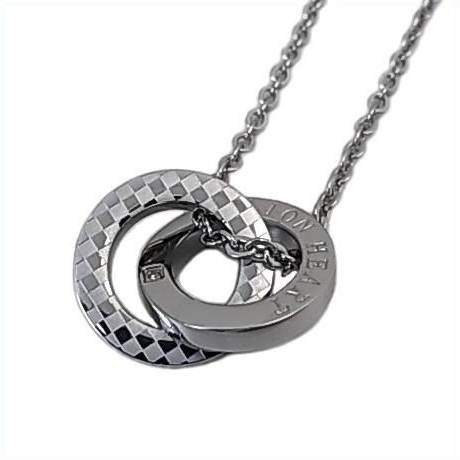 メンズ 2連リングトップ ステンレスネックレス シルバー 04N135SMS(国内正規品)