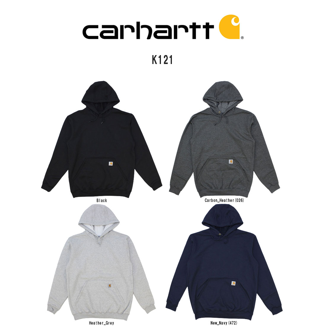 Carhartt パーカー プルオーバー スウェット フーディー ルーズフィット メンズ K121