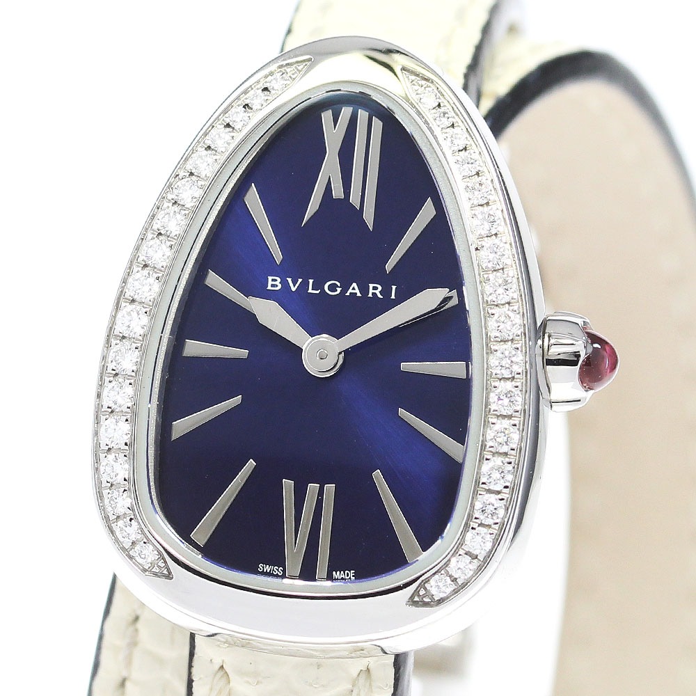 ブルガリ BVLGARI SPS27C3SDL/4T セルペンティ ダイヤベゼル クォーツ レディース _862368【中古】