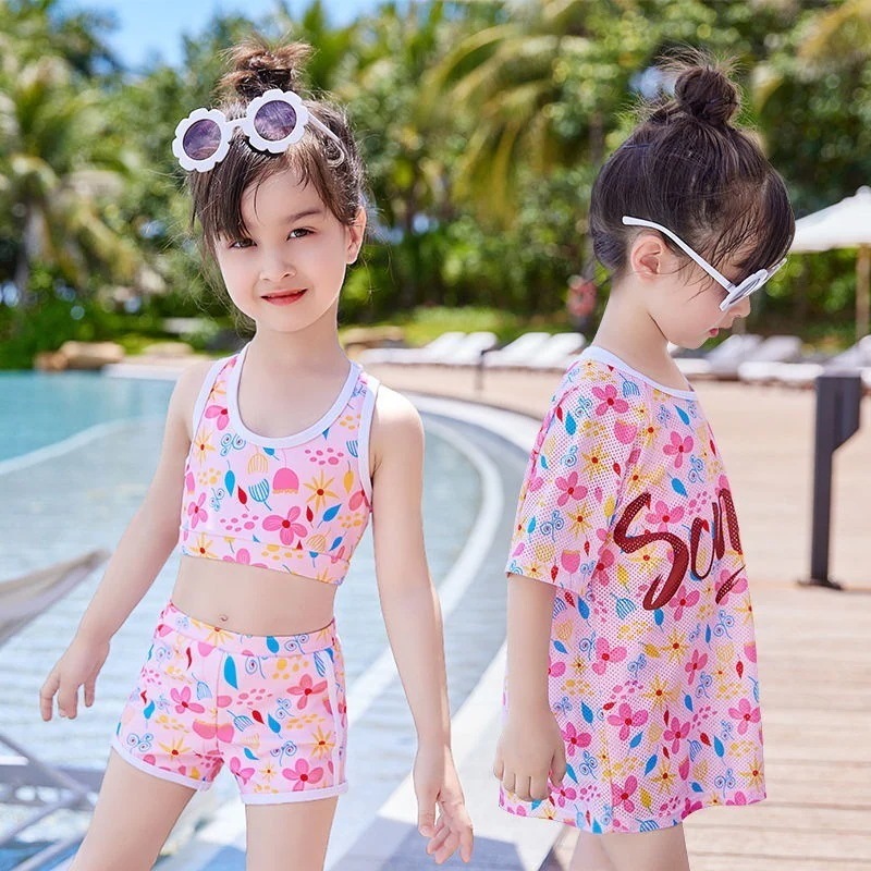 水着キッズ 女の子子供の夏の子供の赤ちゃんは水着を分けてかわいい日焼け止め水泳をしていますワンピース 韓国