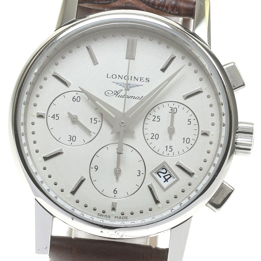 ロンジン LONGINES L2.733.4 コラムホイール クロノグラフ 自動巻き メンズ 保証書付き_839757【中古】