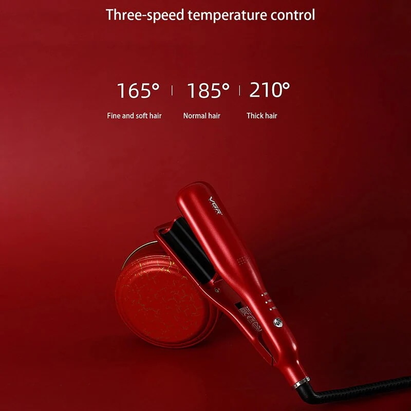 カーリングツール ヘア 耐熱性シおよびカーリング用 v-530 スプレーサーモスタット 新品セラミックヘアアイロン 2バレル