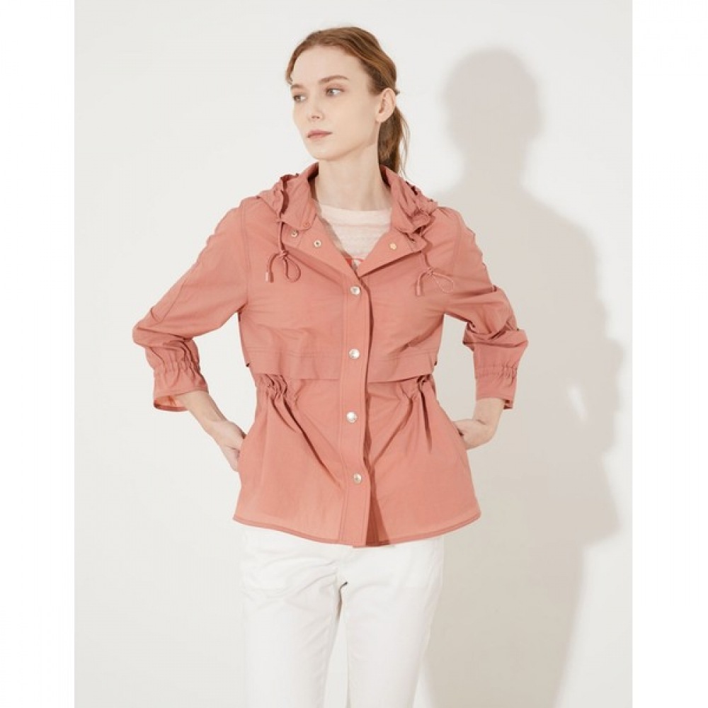 [オリビアローレン] フード付き取り外し可能なシングルレイヤージャンパー_VVCCL3M3371