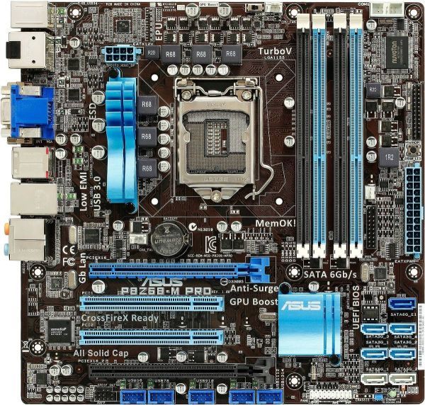 ASUS P8Z68-M Pro LGA 1155 Intel Z68 HDMI SATA 6Gb/s USB 3.0 Micro ATX Intel Motherboard with UEFI BI