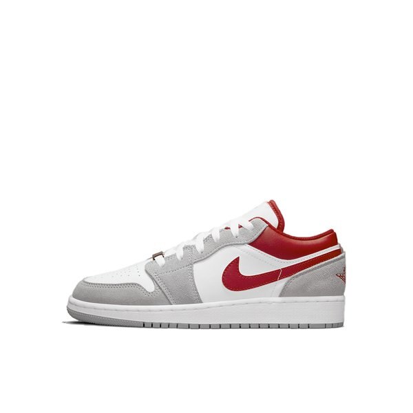 [定休日以外毎日出荷中] Jordan1Low Air GS Nike 24cm GSエアジョーダン1ローSEホワイトグレー SE DM0589-016 White/Grey/Red 運動靴