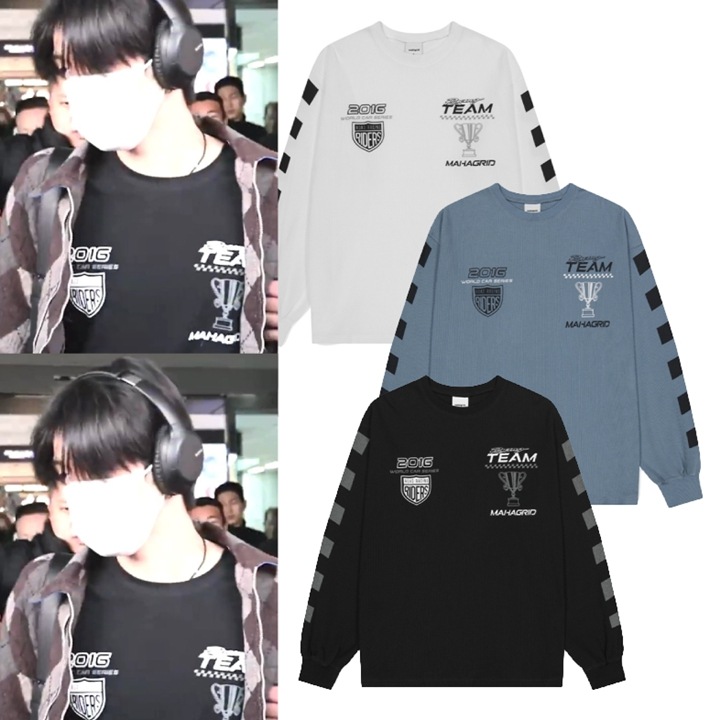 【TXTヨンジュン着用】 W.C.S RACING WAFFLE LS TEE (MG2DFMT557A)