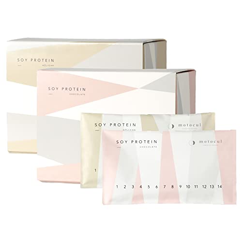 妊活 プロテイン motocul モトクル セット チョコレート味 ほうじ茶味 各14食 人工甘味料 砂糖 保存料 着色料不使用 グルテンフリー