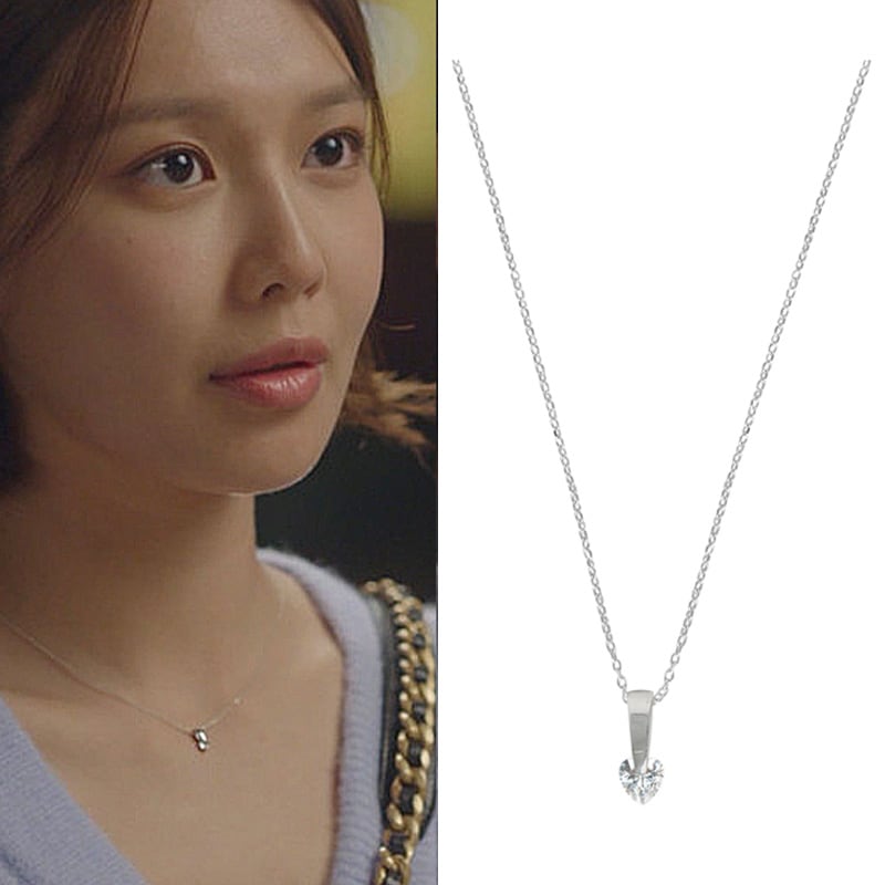 [スヨン着用] Silver925 ワンクリップ ハート ネックレス/デイリーアクセサリー韓国ジュエリー 韓国ファッション 8,232円