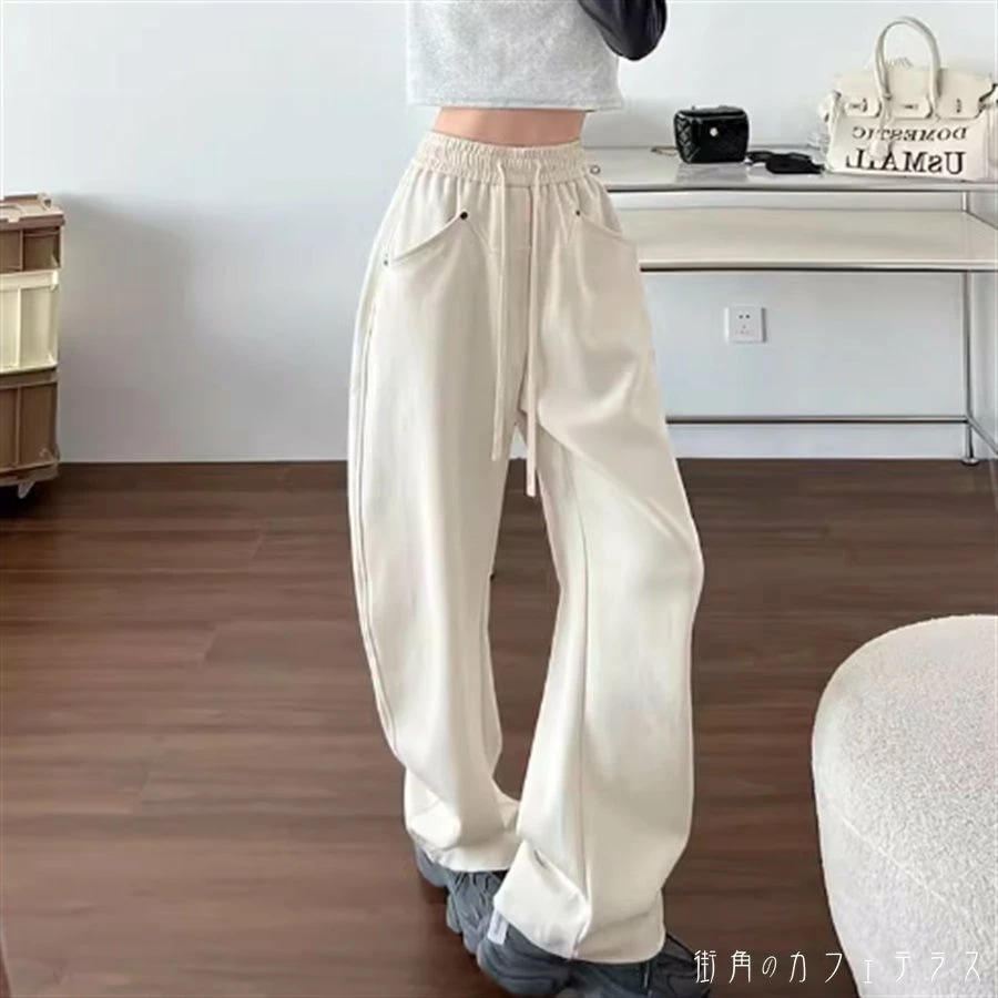 ワイドパンツ 3色 フレア Aライン ガウチョ ロング マキシ ポケット 紐 厚手生地 かわいい 大人可愛い 大人女子 綺麗 シンプル カジュアル 大人 上品 おしゃれ お洒落 こなれ感 ラフ コンサ