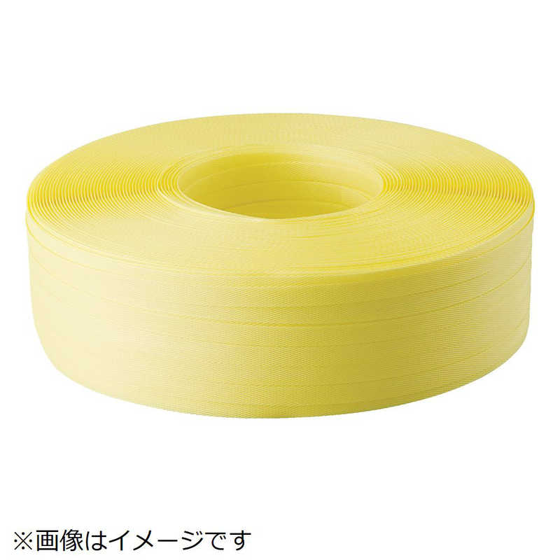 トラスコ中山　封かん機用PPバンド19mm×1000m巻 黄　TPPS19Y